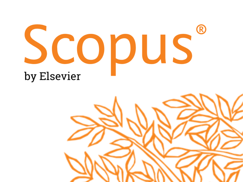 scopus by elsevier with an orange tree in the bottom right