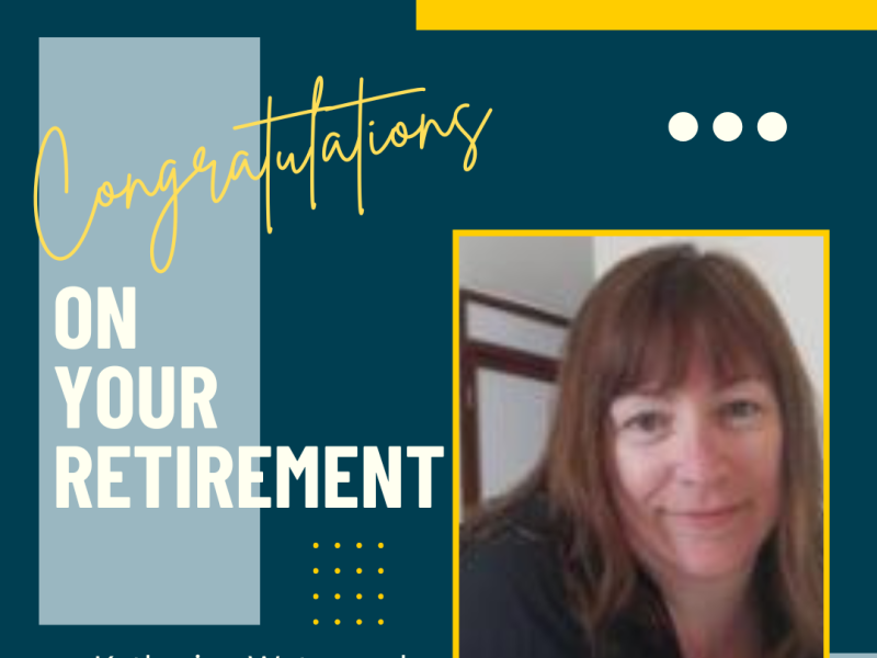 Congrats on your retirement Katherine Watmough borrower services and liaison librarian